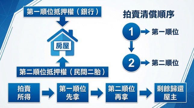 台北房屋二胎抵押權順位解析圖